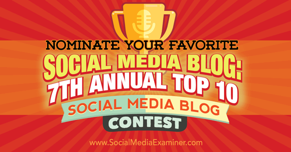 top sociale medie blogkonkurrence