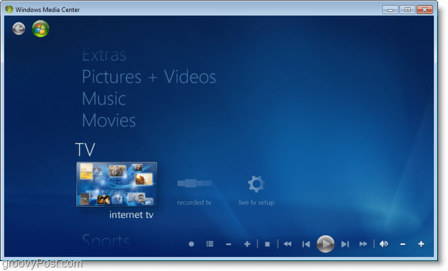 Windows 7 Media Center - internet-tv fungerer nu!