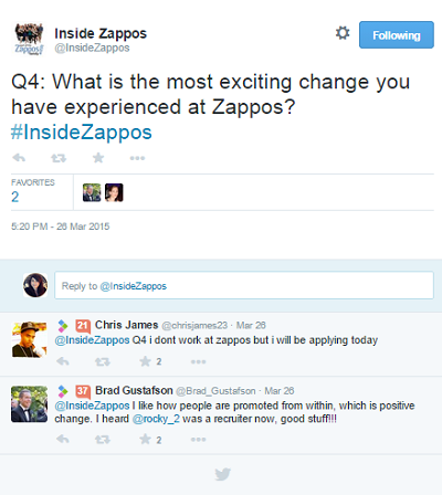 zappos #insidezappos tweetchat
