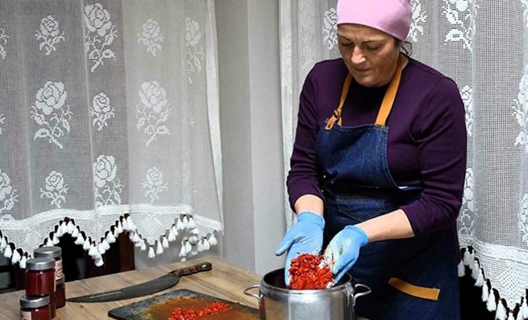 Kvinder fra Bilecik lavede marmelade af Çukurörens registrerede hot pepper: Den sødeste form for smerte!