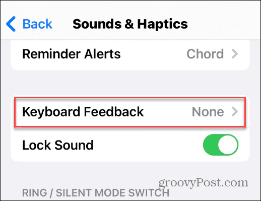 Aktiver Haptic Feedback på iPhone-tastatur