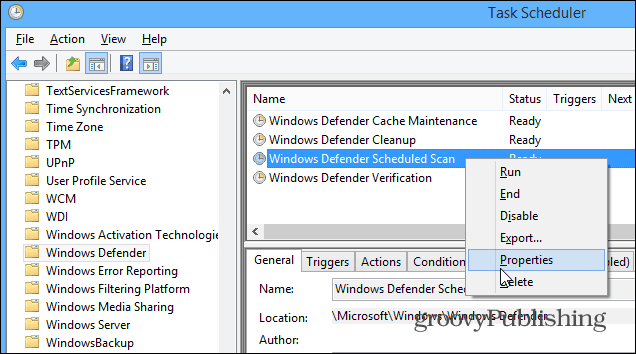 Sådan planlægges Windows Defender til automatiske scanninger i Windows 8.1