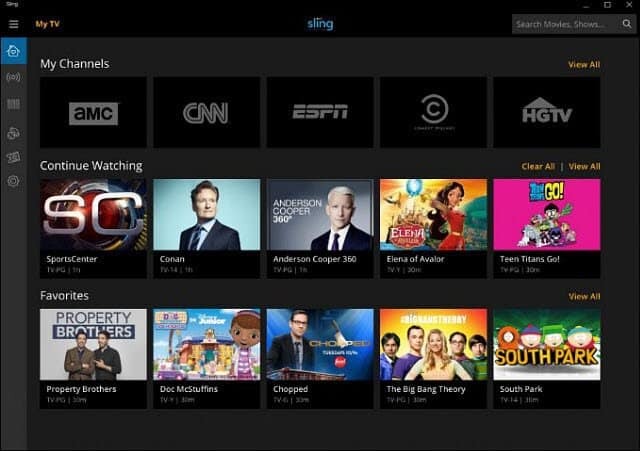 Sling TV kommer til Windows 10 med Cortana Support
