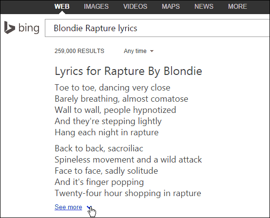 Bing-sangtekster