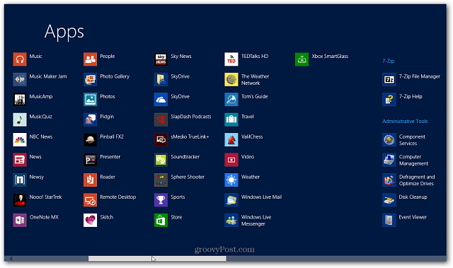 Find alle apps, der er installeret på Windows 8 (Opdateret til 8.1)