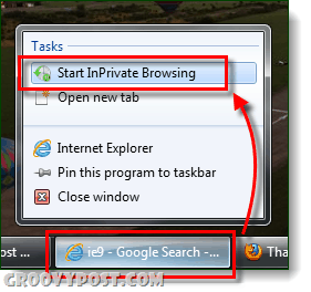 ie9 inprivate browsing fra proceslinjevinduer 7