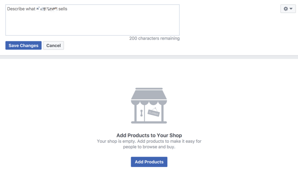 Beskriv dine produkter på din Facebook-butiksfacade for at hjælpe med at øge salget.