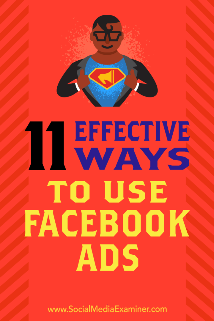 11 effektive måder at bruge Facebook-annoncer fra Charlie Lawrance på Social Media Examiner.
