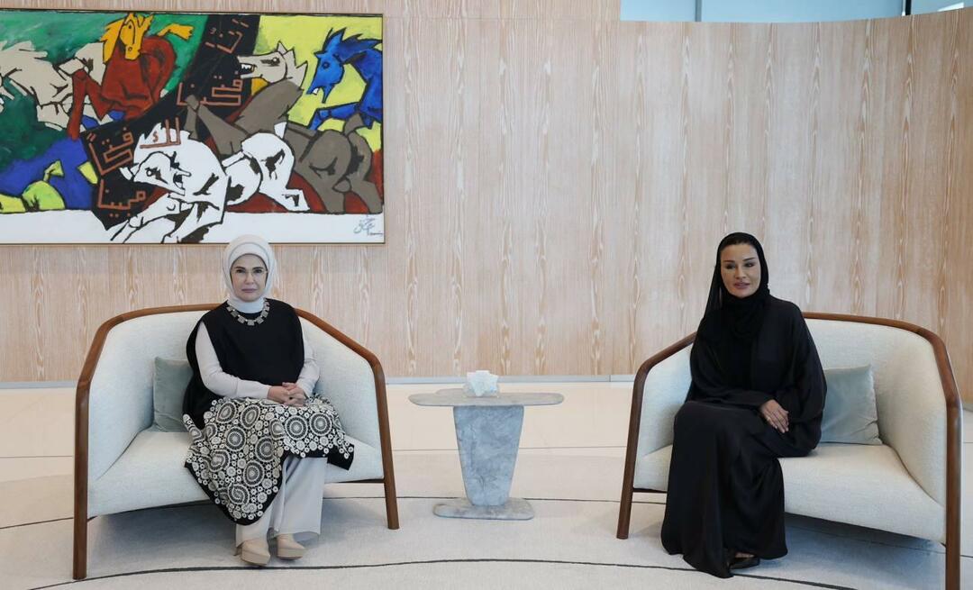 Førstedame Erdoğan mødtes med Qatar Foundations præsident, Sheikha Moza bint Nasser!