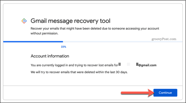 Gendannelse af Gmail-e-mails via en supportformular