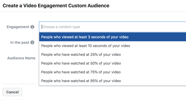 Facebook tilpasset publikum til ThruPlay-optimering af videoannoncer.