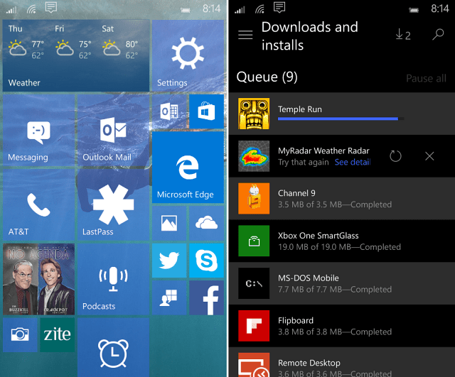 Windows 10 Mobile Build 10149 Visual Tour med nye funktioner