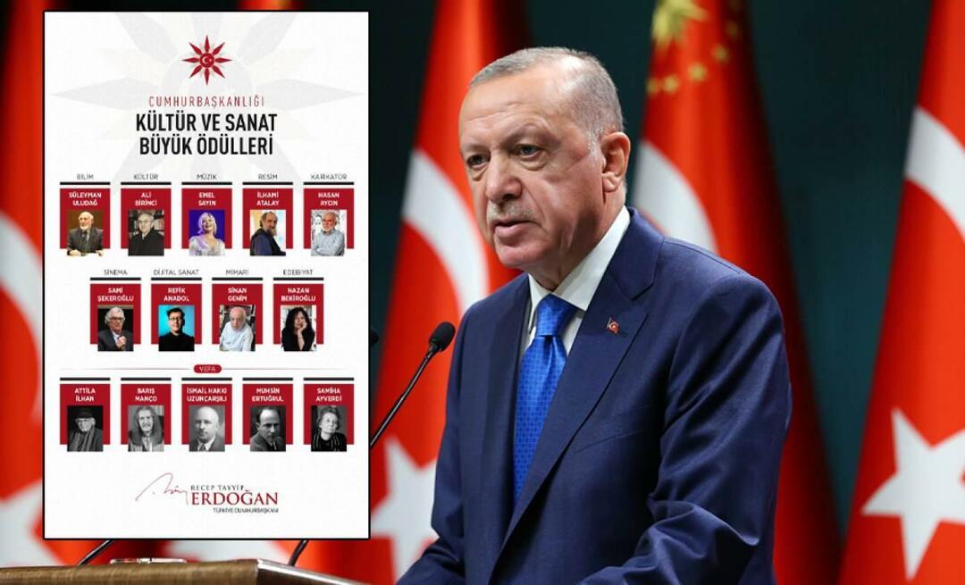Præsident Erdoğan delte vinderne af "2023 Presidential Culture and Arts Grand Prize"