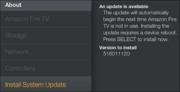 Fire TV-opdatering