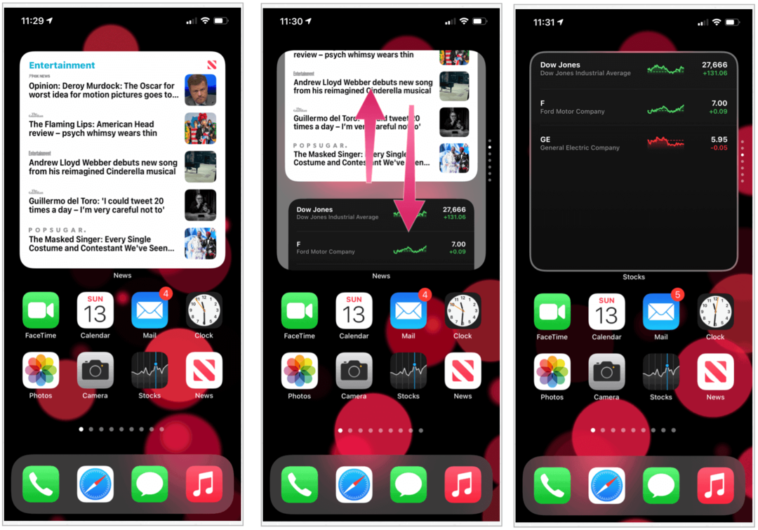 Brug af widgets i iOS 14 på iPhone