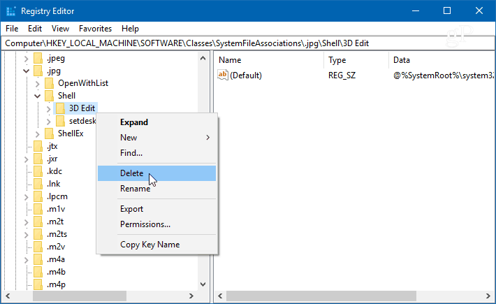 3 Slet 3D Edit Key Register