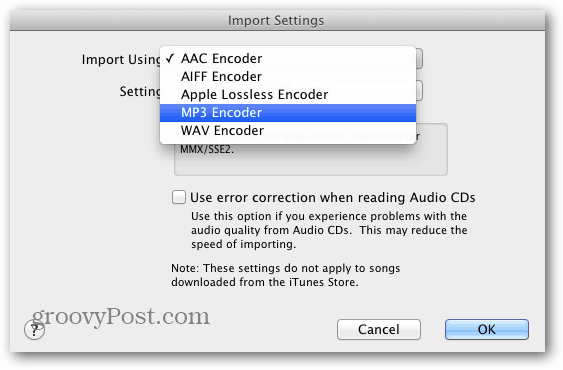 Brug iTunes til at konvertere tabsfri musikfiler til AAC eller MP3