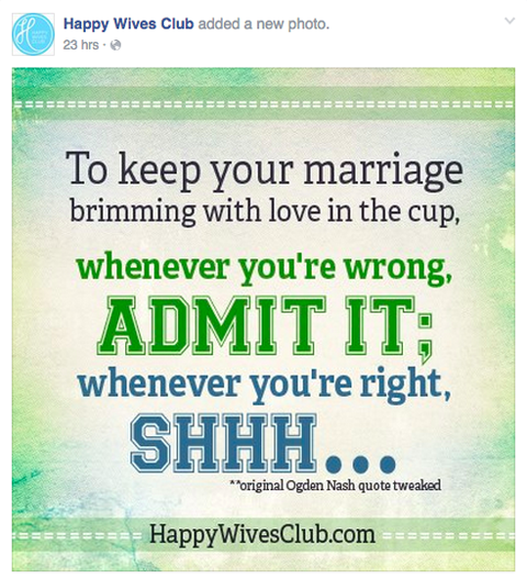 glade hustruer klub Facebook indlæg