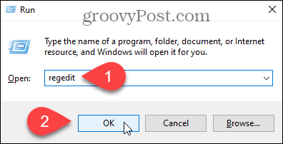 Åbn Windows Registry Editor