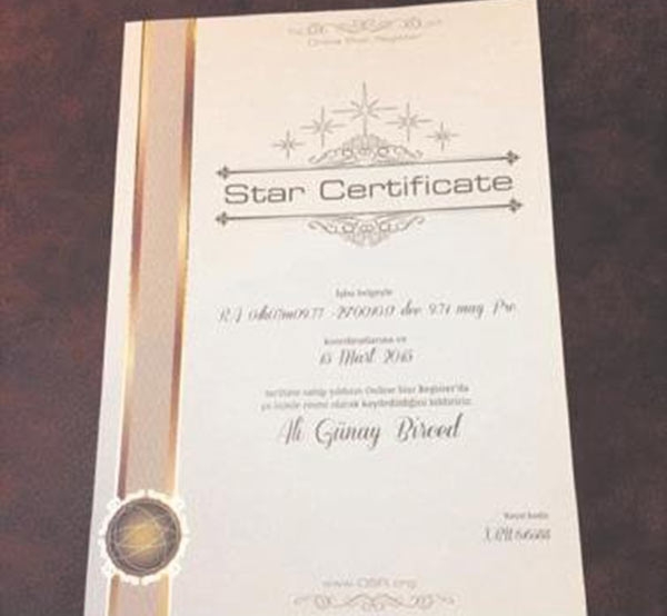 Stjernet certifikat