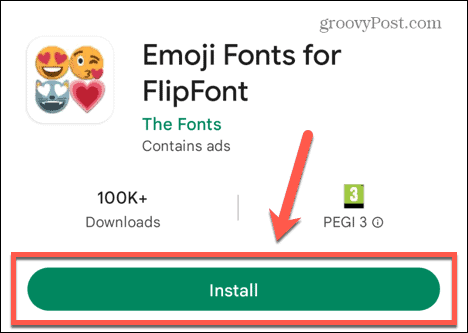 installer emoji-skrifttyper til flipfont