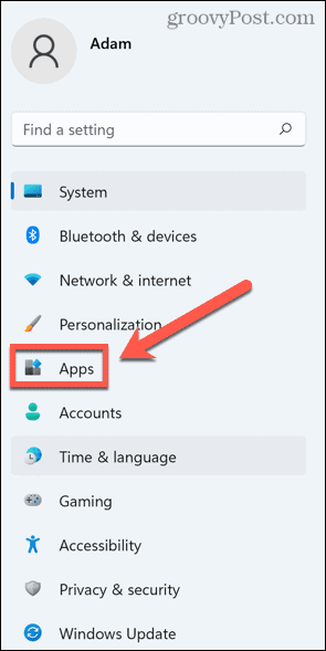 Windows 11 apps menu
