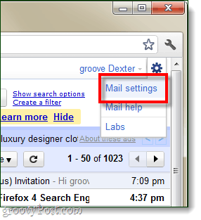 Mailindstillinger for Gmail
