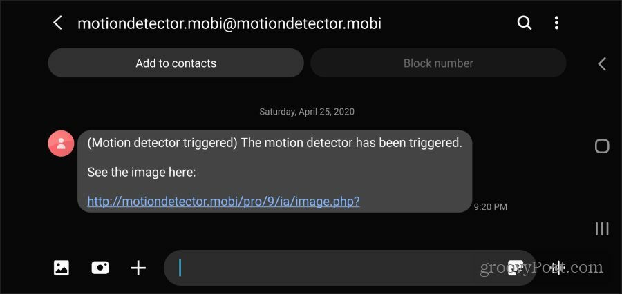 mobi bevægelse opdage sms