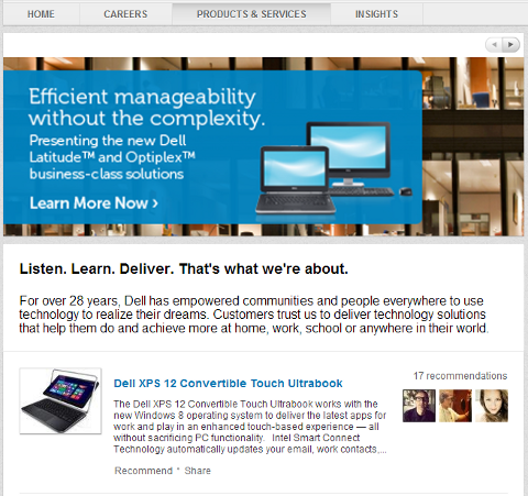 Dell virksomhedsside