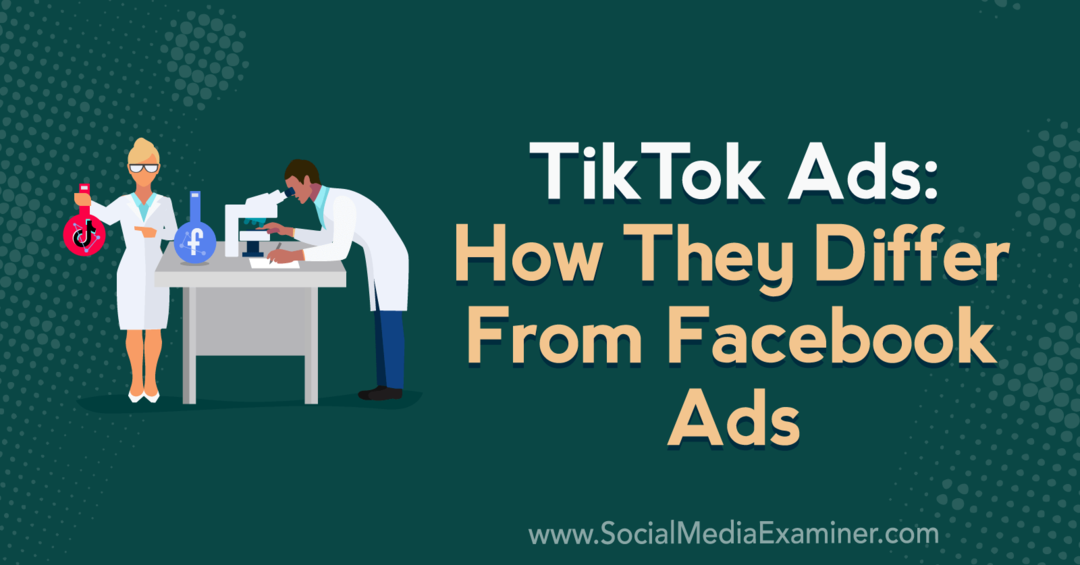 TikTok-annoncer: Hvordan de adskiller sig fra Facebook-annoncer med indsigt fra Caleb Roberts på Social Media Marketing Podcast.