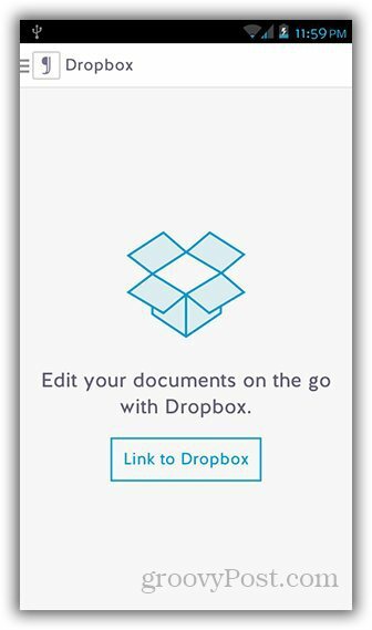 Opret og synkroniser tekstfiler med Dropbox på Android