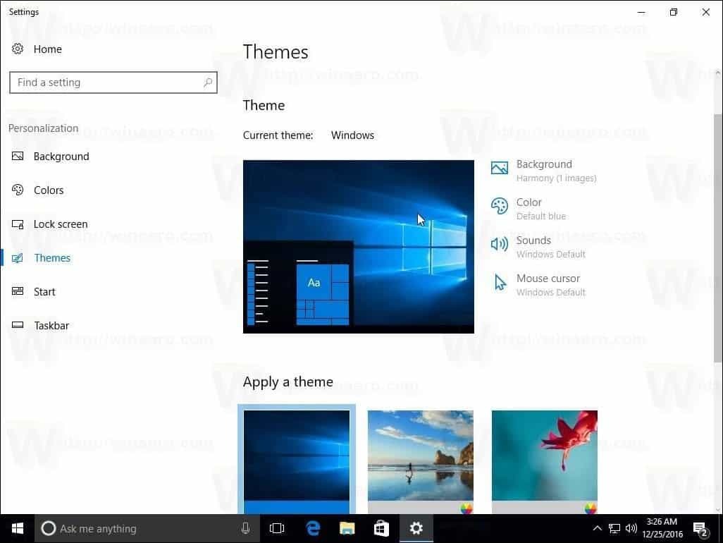 Temaer Windows 10-skabere opdaterer 1703