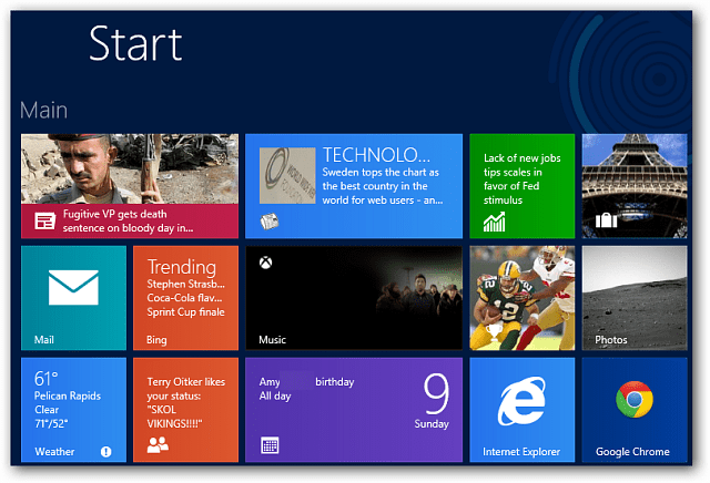 Sluk for Windows 8 Live Tile-underretninger