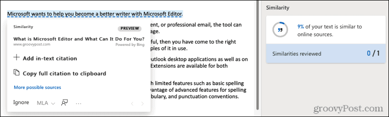 Microsoft Editor weblighed