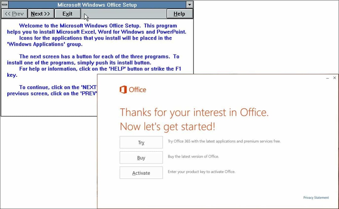 Et kig på 25 års Microsoft Office (derefter og nu)