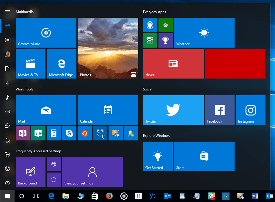 Tip om Windows 10: Sådan skjuler du kolonnen Alle apps i Start-menuen (Windows 10-skabersopdatering)