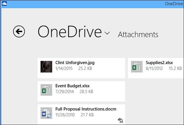 Mulighed for at gemme Outlook.com-vedhæftninger til OneDrive Official i dag