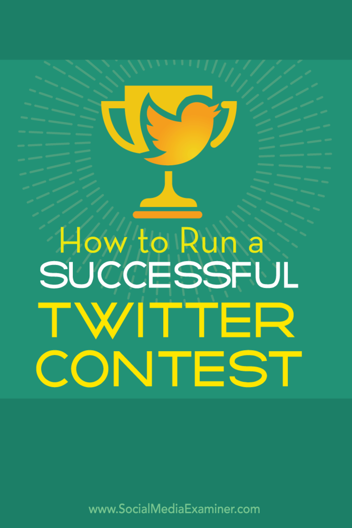 hvordan man opretter en vellykket twitter-konkurrence