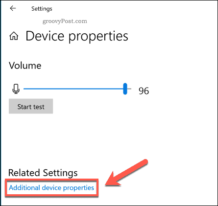Windows-indstillinger Egenskaber for yderligere enheder