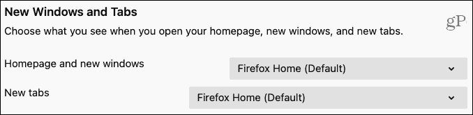 Firefox Nye Windows og faner