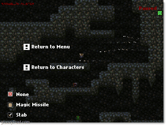 Great Dungeon In The Sky pause-menu