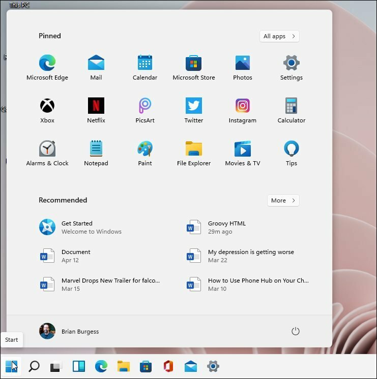 Start-menu Windows 11