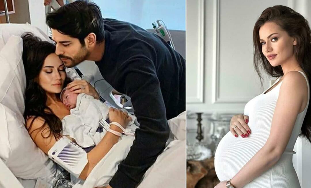 Fahriye Evcen og Burak Özçivit blev set med deres anden baby Kerem for første gang!
