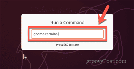 ubuntu køre terminal