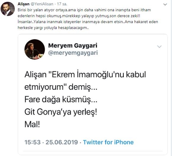Stærk reaktion fra Alişan: Jeg vil sende dem alle til retsvæsenet