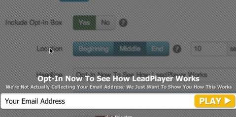 leadplayer e-mail-abonnement opfordring til handling
