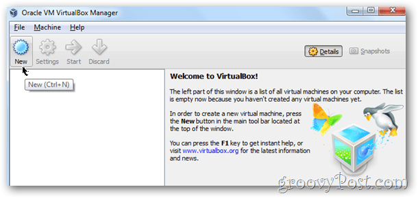 Sådan installeres Windows 8 virtuel maskine ved hjælp af VirtualBox