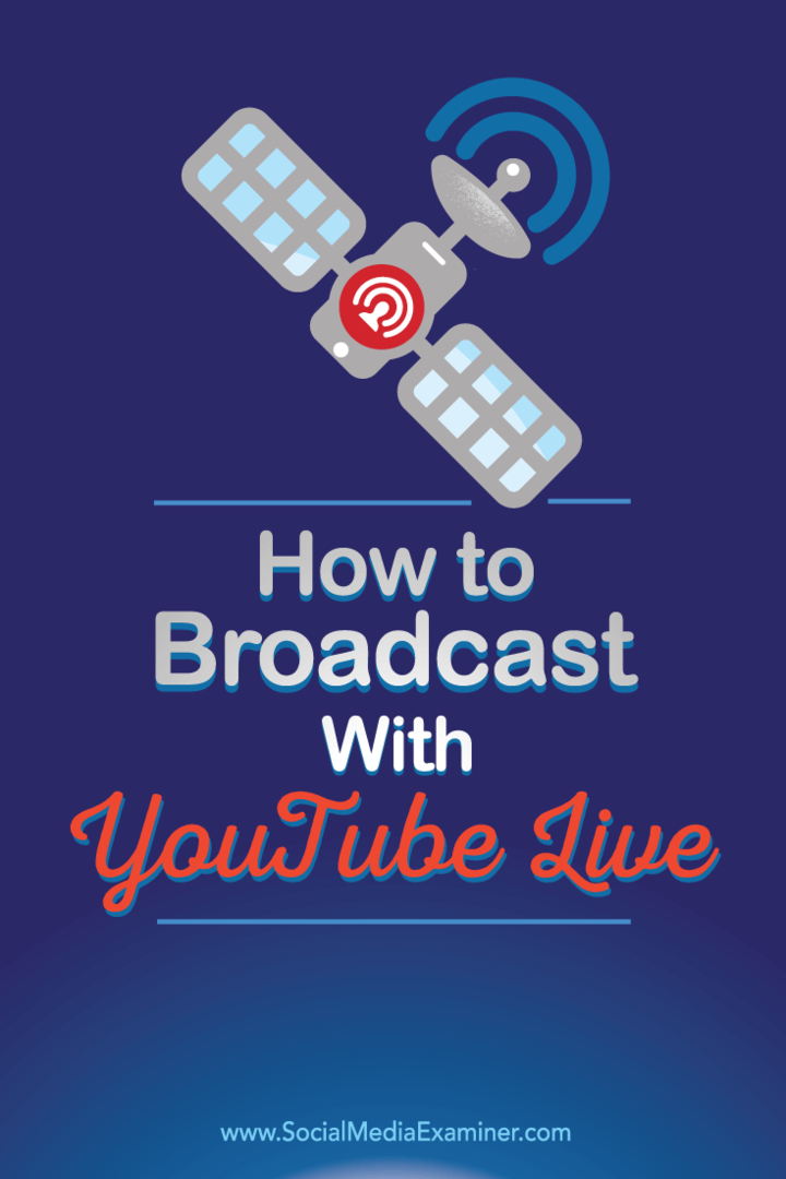 Tips til, hvordan du sender video med YouTube Live.