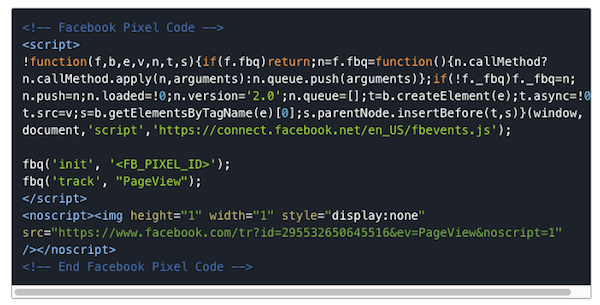Facebook-initialiseringspixelen skal affyre før enhver brugerdefineret kode.
