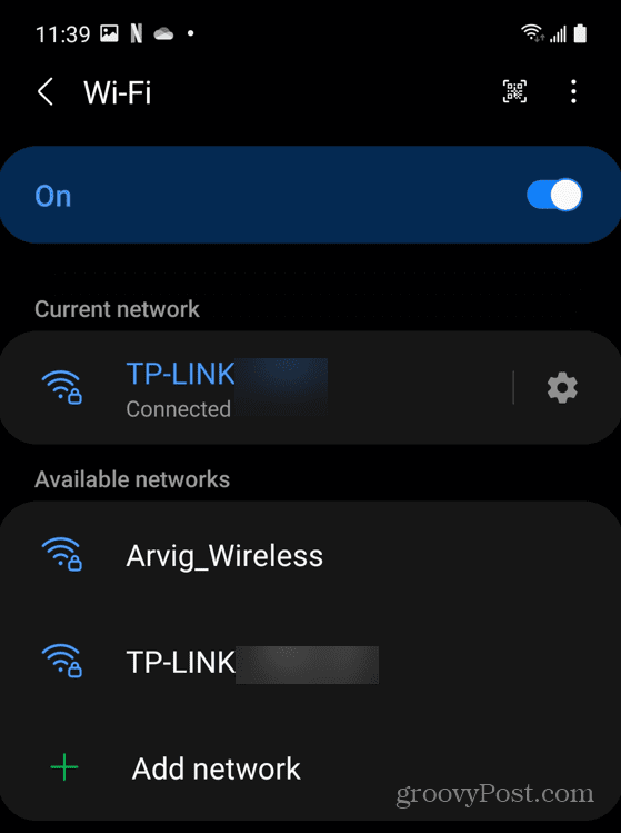 Wi-Fi netværksforbindelse